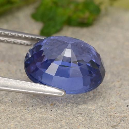 Zafiro Azul aciano natural de 4.02 ct, Ovalada, VS