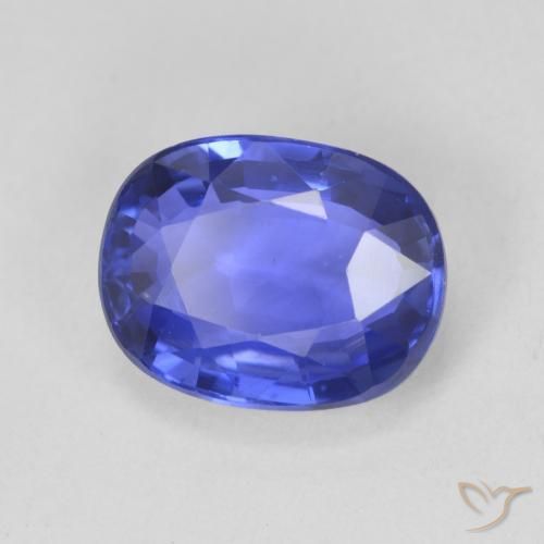 Zafiro Azul violeta oscuro natural de 4.05 ct, Ovalada, VVS-VS