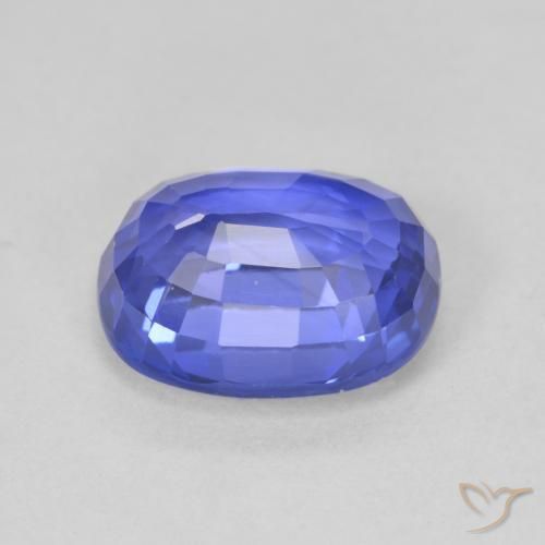 Zafiro Azul violeta oscuro natural de 4.05 ct, Ovalada, VVS-VS