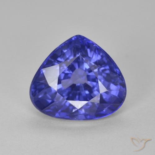 4.01ct Natural Azul violeta oscuro Zafiro, En forma de pera, VS