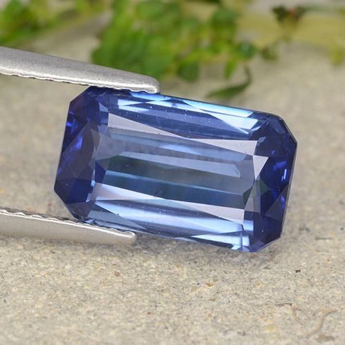 Zafiro Azul aciano natural de 4.90 ct, Corte Octágono / Esmeralda, VS