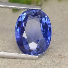 Zafiro Azul aciano natural de 4.96 ct, Ovalada, VS