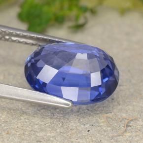 Zafiro Azul aciano natural de 4.96 ct, Ovalada, VS
