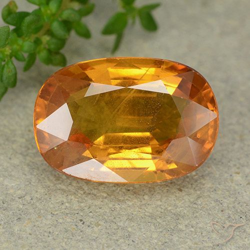 5.99ct Natural Naranja medio Zafiro, Ovalada, VS-SI