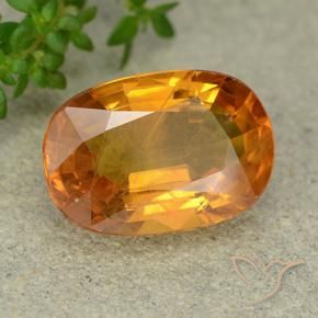 Zafiro Naranja medio natural de 5.99 ct, Ovalada, VS-SI