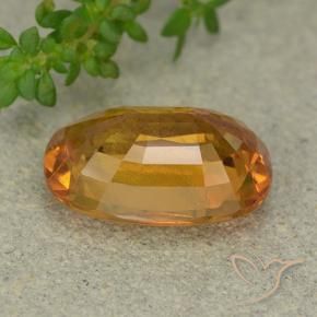 Zafiro Naranja medio natural de 5.99 ct, Ovalada, VS-SI