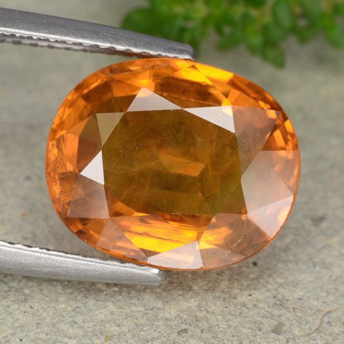6.70ct Natural Naranja oscuro medio Zafiro, Ovalada, VS-SI