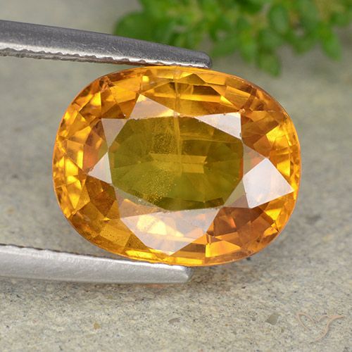 5.98ct Natural Naranja medio Zafiro, Ovalada, VS-SI