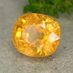 Zafiro Dorado oscuro natural de 8.35 ct, Ovalada, VS-SI