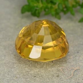 Zafiro Dorado oscuro natural de 8.35 ct, Ovalada, VS-SI