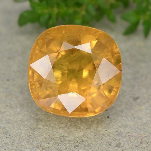 7.15ct Natural Naranja medio Zafiro, Forma Cojín, VS-SI, Photo A