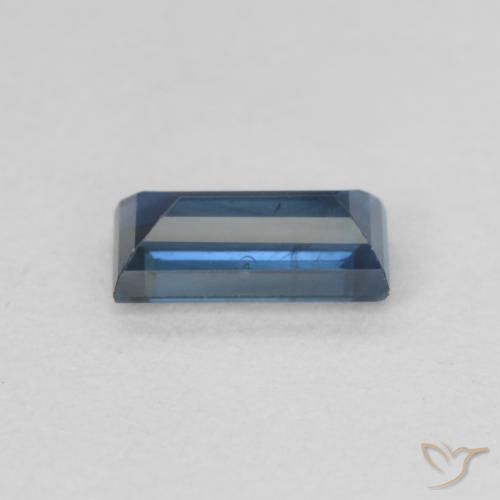 Zafiro Azul crepúsculo natural de 0.50 ct, Corte Baguette, VS-SI