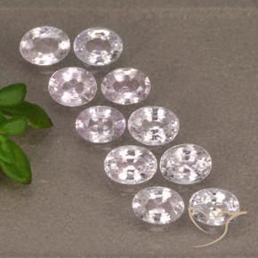 Gemas de zafiro rosado lavanda muy claro natural de 2,09 ct, corte óvalo, VS