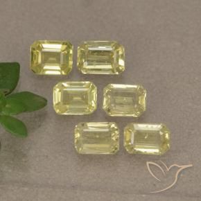 Gemas de Zafiro Amarillo piña claro natural de 1.60 ct, Corte Octágono / Esmeralda, VS