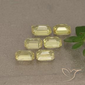 Gemas de Zafiro Amarillo piña claro natural de 1.60 ct, Corte Octágono / Esmeralda, VS