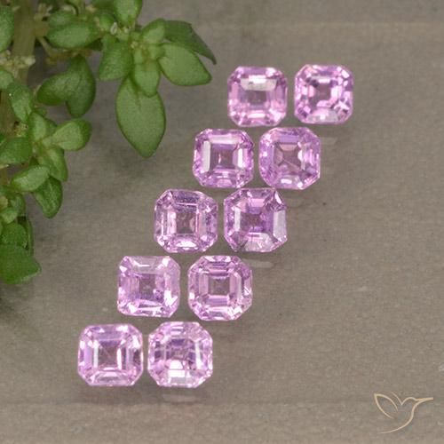 1.59ctw Natural Rosado púrpura real claro Zafiro, corte esmeralda, VS
