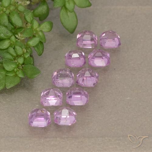 Gemas de Zafiro Rosado púrpura real claro natural de 1.59 ct, Corte Octágono / Esmeralda, VS