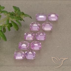 Gemas de Zafiro Rosado claro natural de 1.64 ct, Corte Octágono / Esmeralda, VS