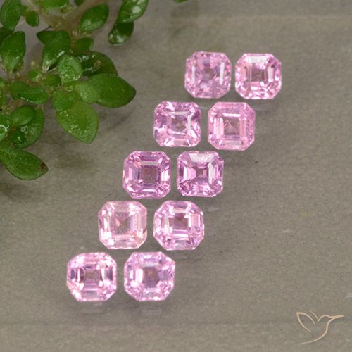 1.49ctw Natural Rosado púrpura real muy claro Zafiro, Corte Octágono / Esmeralda, VS, Photo A