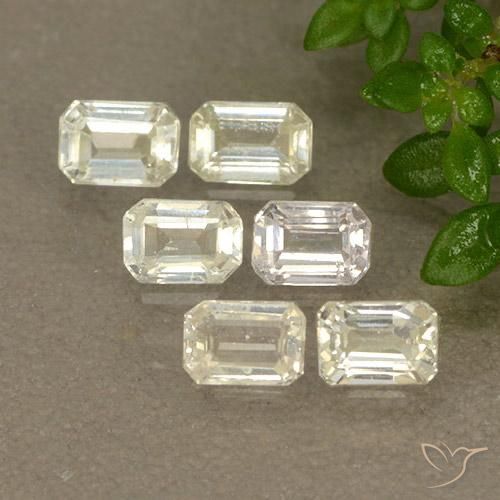 Gemas de Zafiro Amarillo claro natural de 1.73 ct, Corte Octágono / Esmeralda, VS