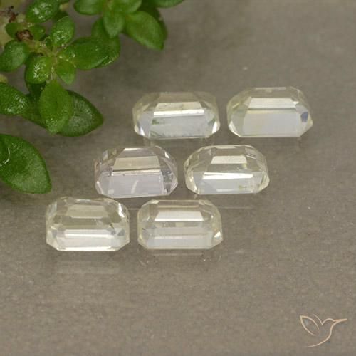 Gemas de Zafiro Amarillo claro natural de 1.73 ct, Corte Octágono / Esmeralda, VS