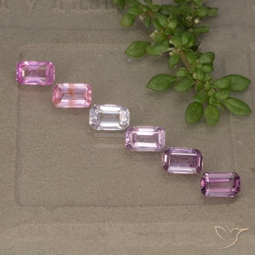 Gemas de Zafiro Multicolor natural de 2.13 ct, Corte Octágono / Esmeralda, VS