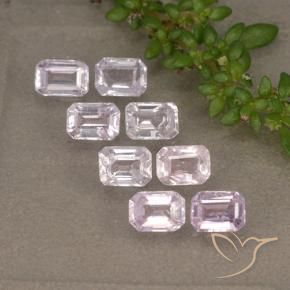 Gemas de Zafiro Tono rosado muy claro natural de 2.14 ct, corte esmeralda, VS