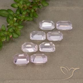 Gemas de Zafiro Tono rosado muy claro natural de 2.14 ct, corte esmeralda, VS