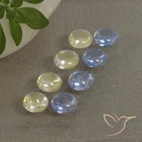 Gemas de Zafiro Multicolor natural de 1.95 ct, Redondo, Transparente