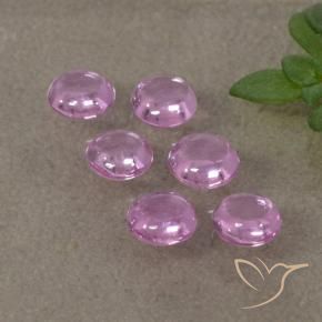 Gemas de Zafiro Rosado púrpura natural de 1.16 ct, Redondo, Transparente