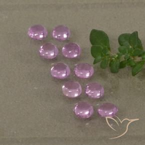 Gemas de Zafiro Rosado púrpura natural de 1.53 ct, Redondo, Transparente