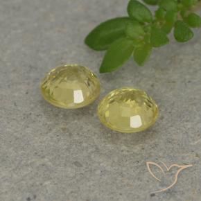 Gemas de Zafiro Amarillo claro natural de 0.88 ct, Redondo, VVS-VS