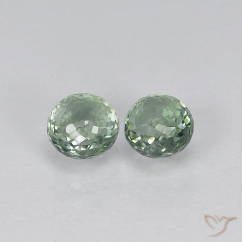 1.22ctw Natural Verde grisáceo Zafiro, Redondo, VVS-VS