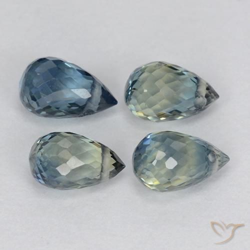 Zafiro briolette suelto de 2,02 ct, 5,4 mm de Madagascar, Photo A