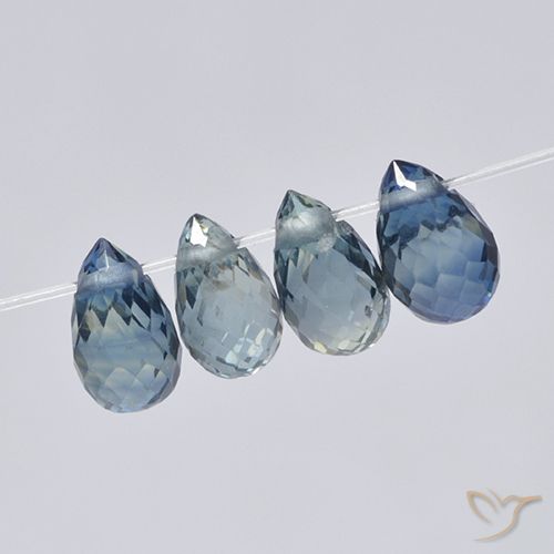 1.71ctw Natural Azul marino Zafiro, Corte Briolette, VS