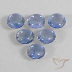 Gemas de Zafiro Celeste natural de 1.44 ct, Redondo, Transparente