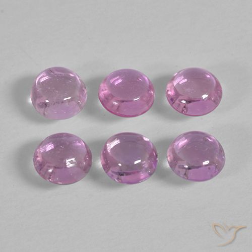1.69ctw Natural Rosado púrpura real claro Zafiro, Redondo, Transparente