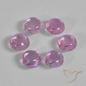 Gemas de Zafiro Rosado púrpura real claro natural de 1.69 ct, Redondo, Transparente