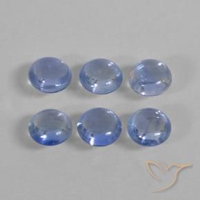 Gemas de Zafiro Azul marino claro natural de 1.22 ct, Redondo, Transparente