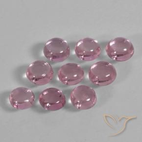 Gemas de Zafiro Medium Deep Pink natural de 1.56 ct, Redondo, Transparente