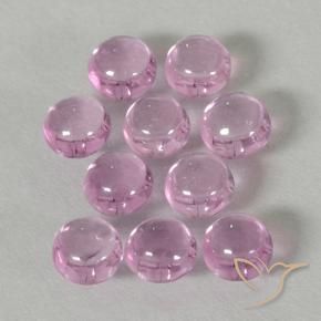 Gemas de Zafiro Rosado muy claro natural de 2.06 ct, Redondo, Transparente