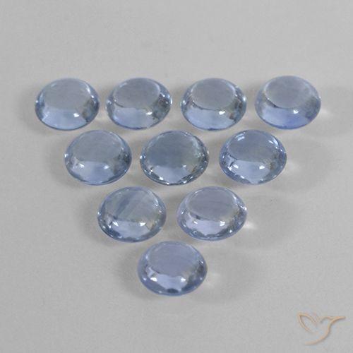 2.23ctw Natural Azul claro Zafiro, Redondo, Transparente