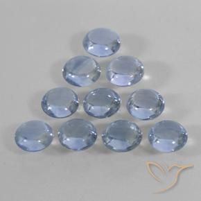Gemas de Zafiro Azul claro natural de 2.23 ct, Redondo, Transparente