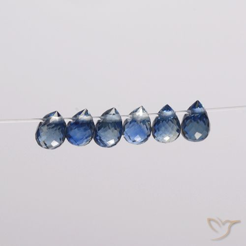 1.68ctw Natural Azul marino Zafiro, Corte Briolette, VS