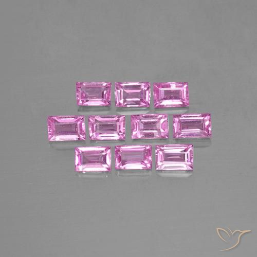 1.15ctw Natural Rosado claro Zafiro, Corte Baguette, VS