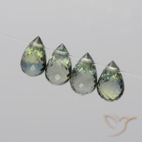 Gemas de Zafiro Multicolor natural de 2.68 ct, Corte Briolette, VS
