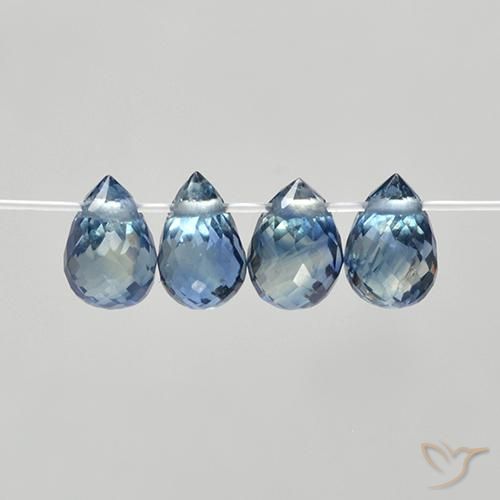 1.78ctw Natural Azul Zafiro, Corte Briolette, VS
