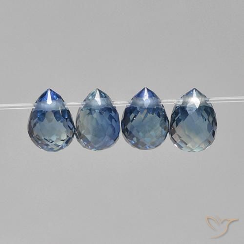 1.31ctw Natural Azul marino Zafiro, Corte Briolette, VS