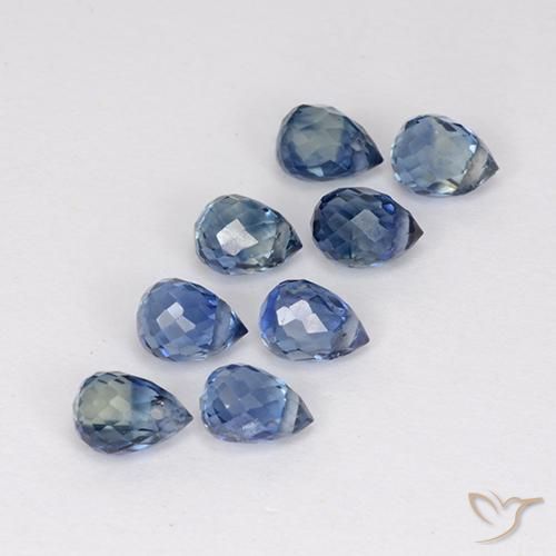 2.66ctw Natural Azul violeta claro Zafiro, Corte Briolette, VS