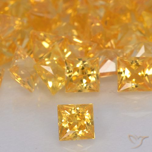 0.18ct Natural Oro Zafiro, Cuadrado, VVS-VS